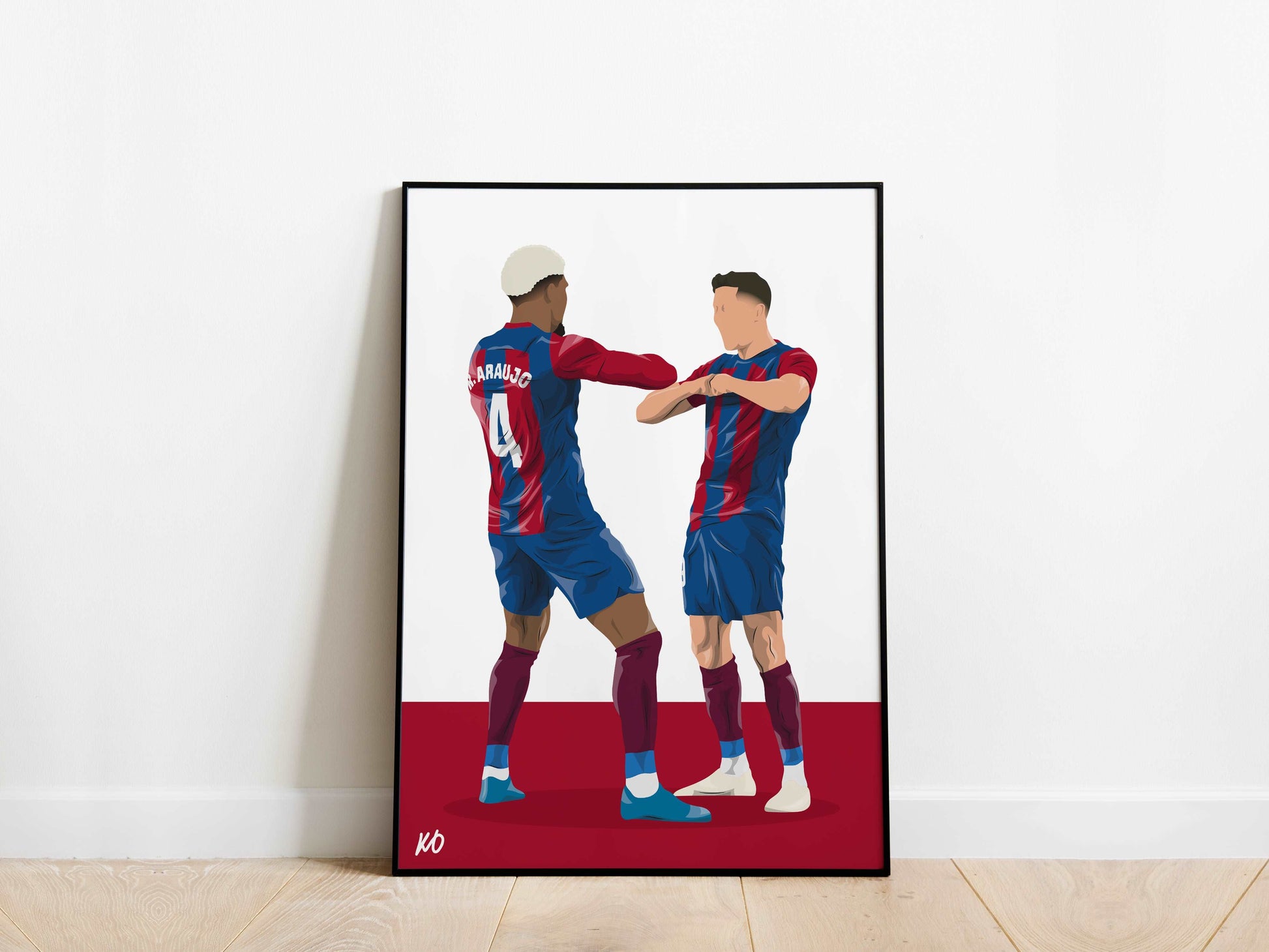 Ronald Araujo, Robert Lewandowski Barcelona Poster - KDDesigns6