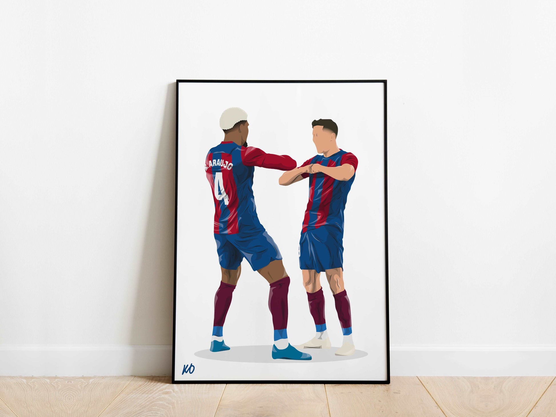 Ronald Araujo, Robert Lewandowski Barcelona Poster - KDDesigns6