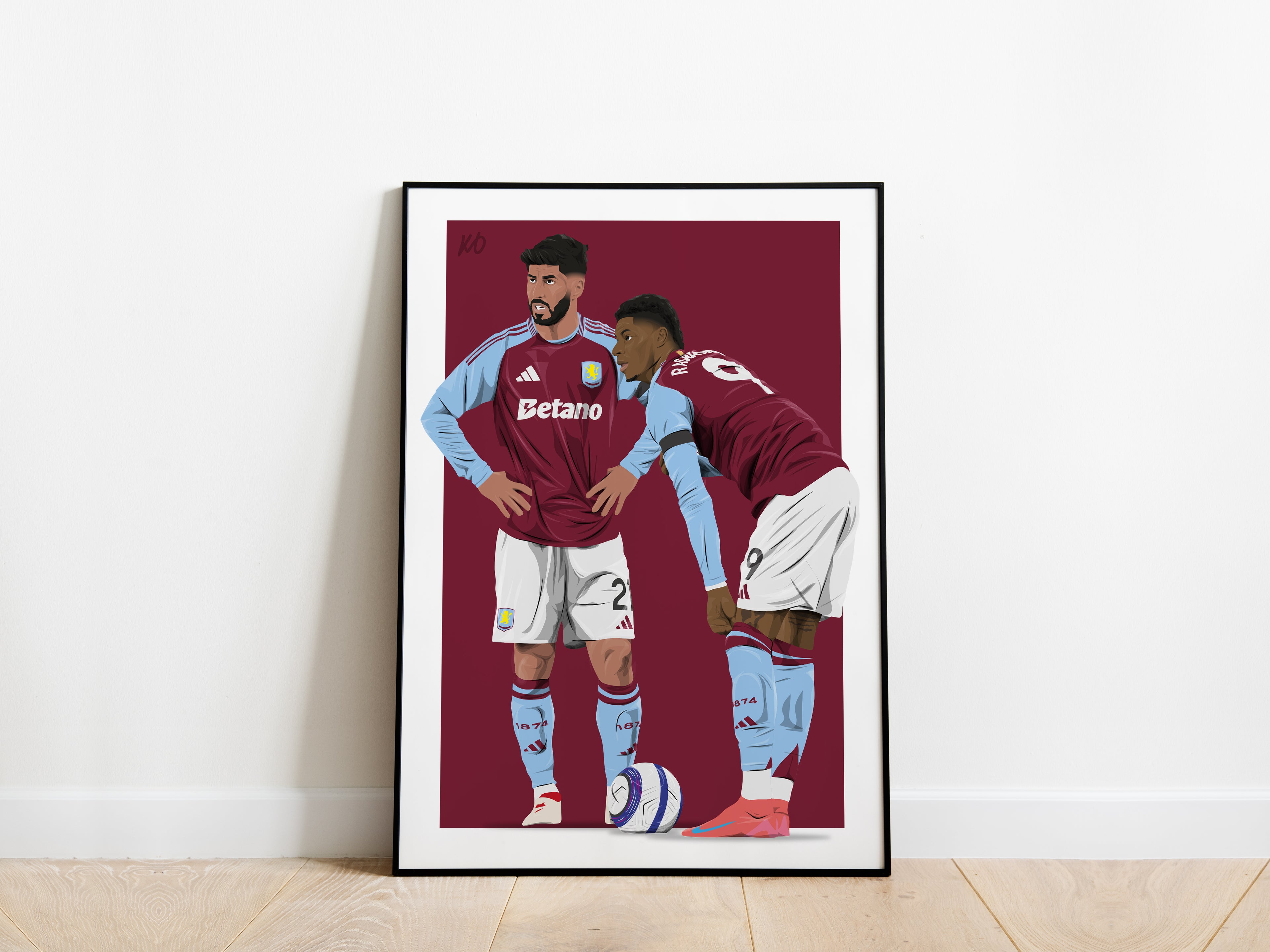 Marco Asensio, Marcus Rashford Aston Villa Poster - KDDesigns6