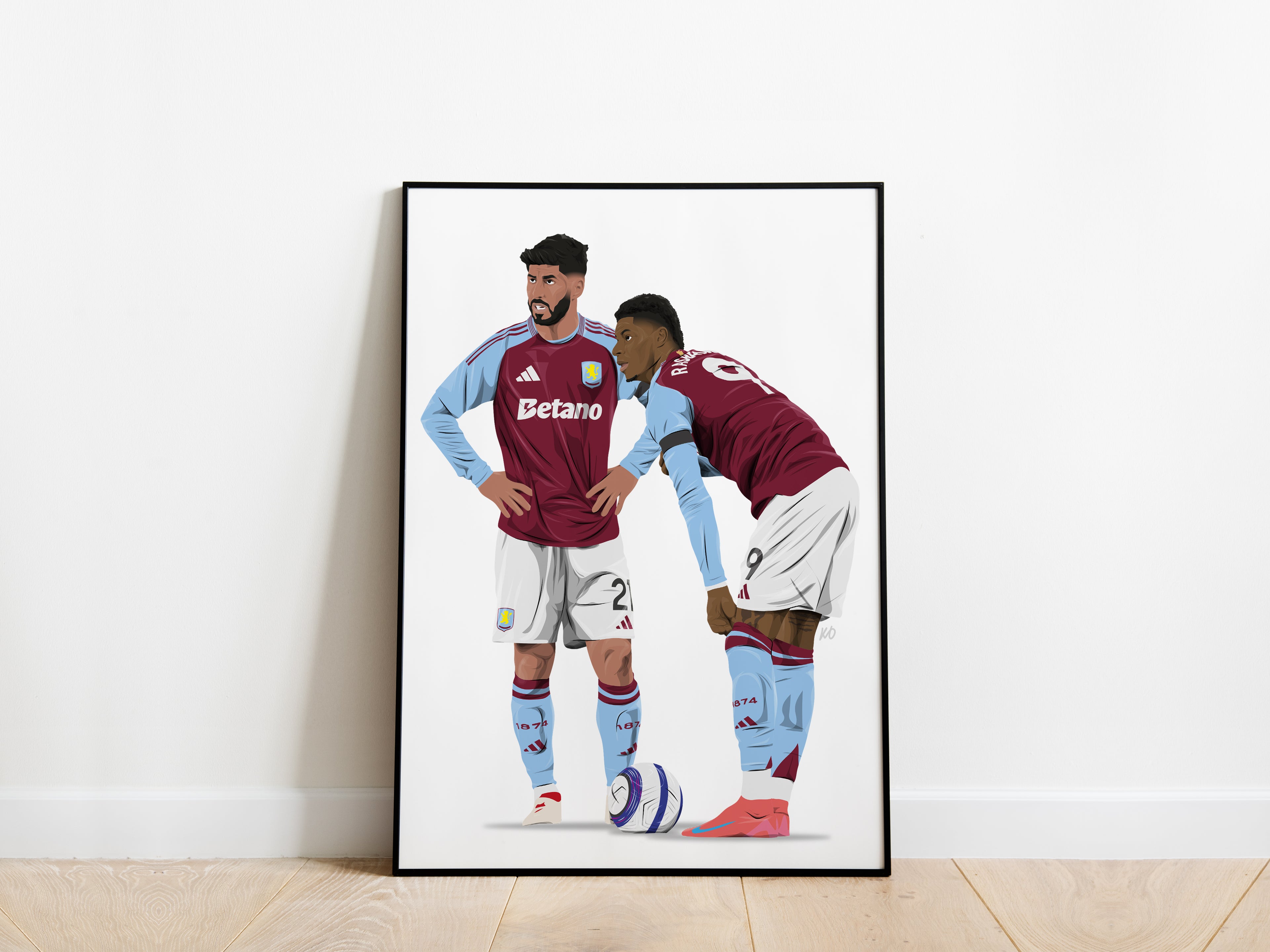 Marco Asensio, Marcus Rashford Aston Villa Poster - KDDesigns6