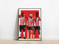 Johan Bakayoko, Noa Lang, Ryan Flamingo PSV Eindhoven Poster - KDDesigns6