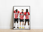 Johan Bakayoko, Noa Lang, Ryan Flamingo PSV Eindhoven Poster - KDDesigns6