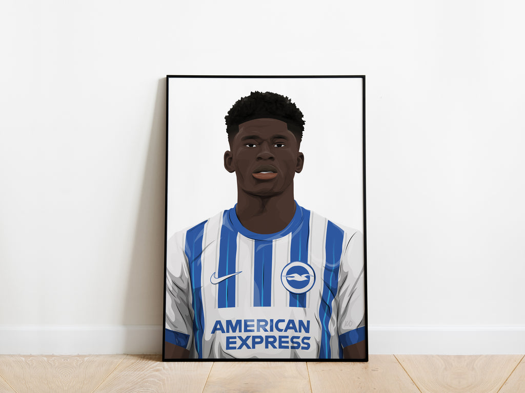 Carlos Baleba 24/25 Brighton Poster - KDDesigns6