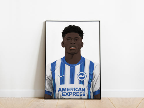 Carlos Baleba 24/25 Brighton Poster - KDDesigns6