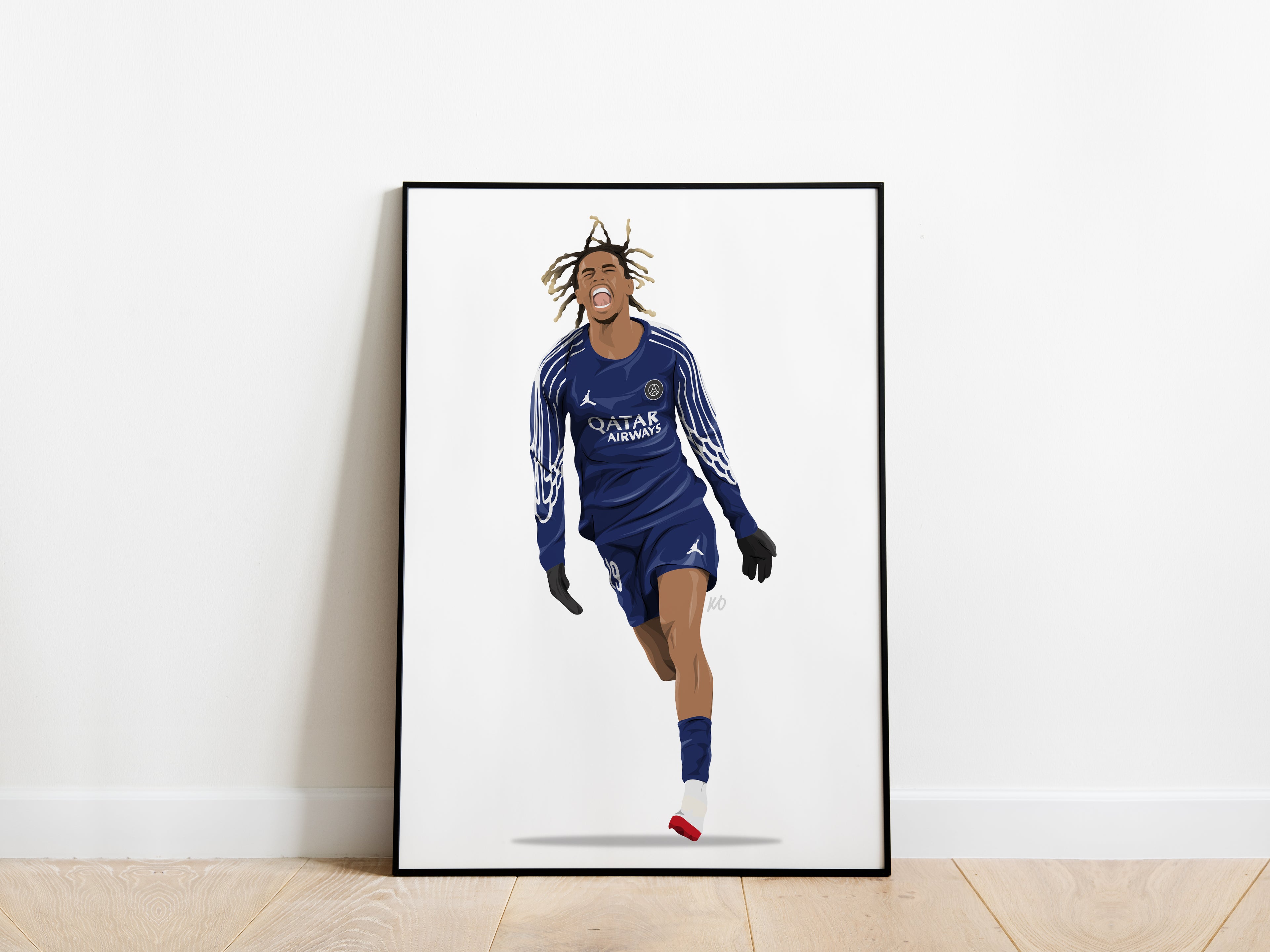 Bradley Barcola PSG Poster - KDDesigns6