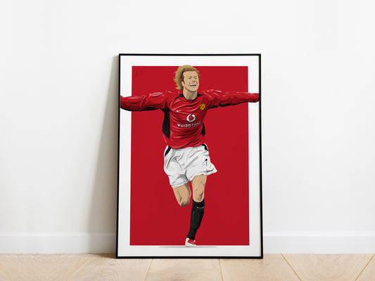 David Beckham 02/03 Celebration Manchester United Poster