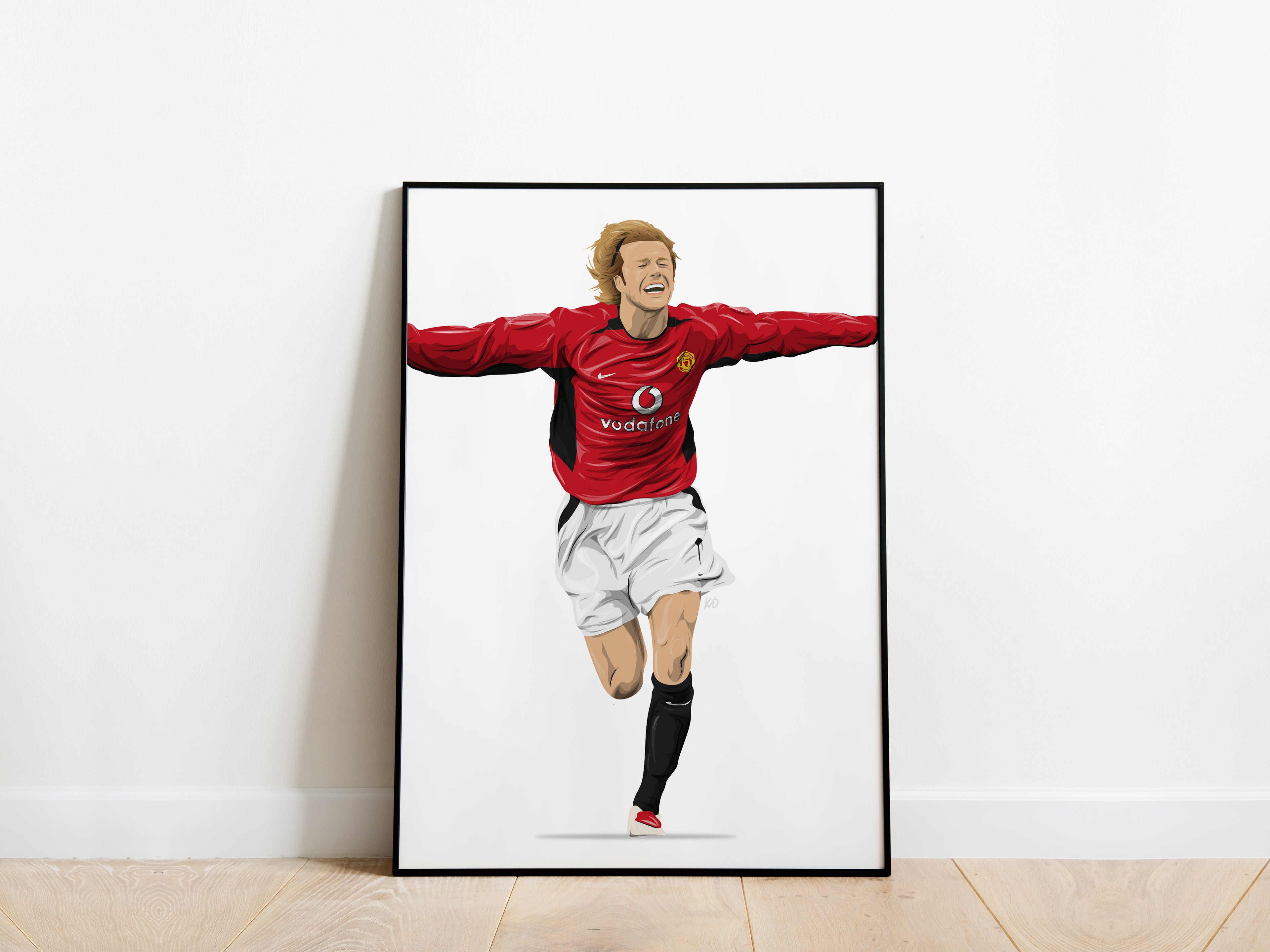 David Beckham 02/03 Celebration Manchester United Poster - KDDesigns6