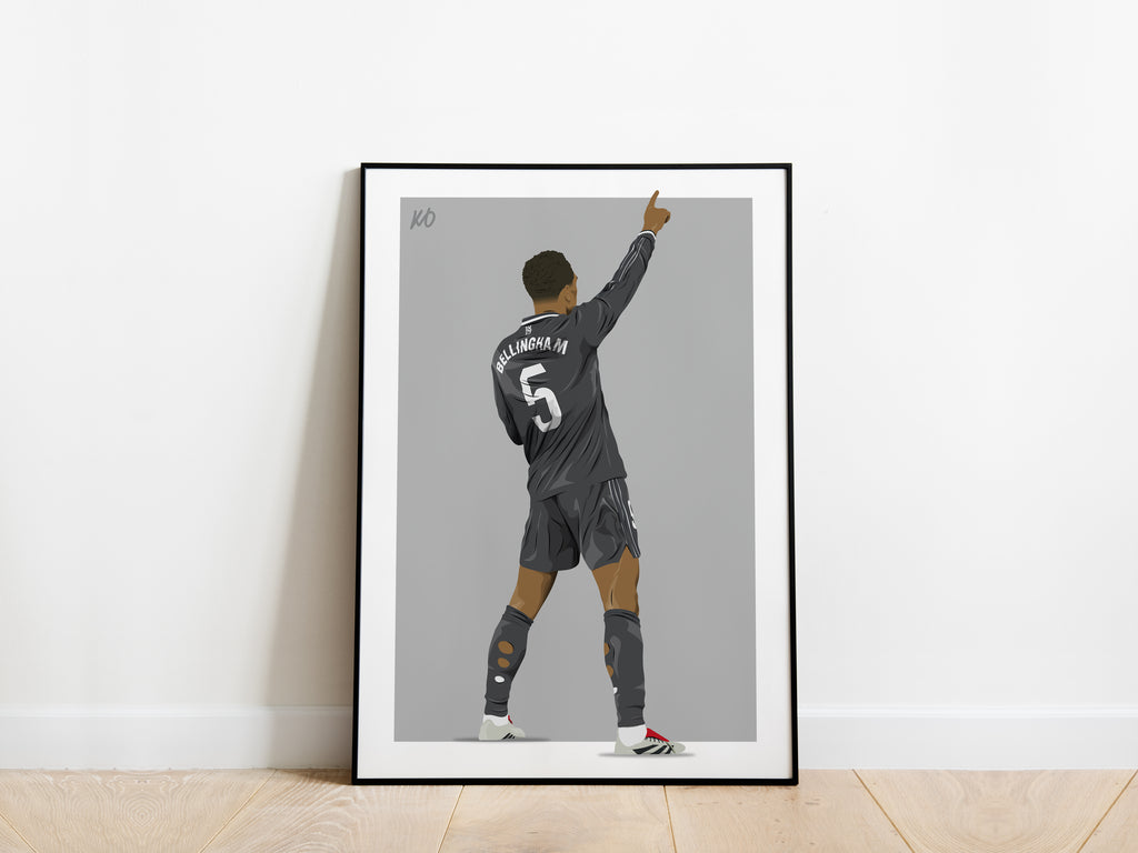 Jude Bellingham 24/25 Celebration Real Madrid Poster - KDDesigns6