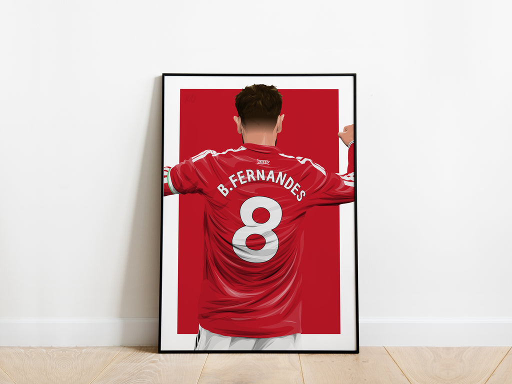 Bruno Fernandes Record Breaker Manchester United Poster