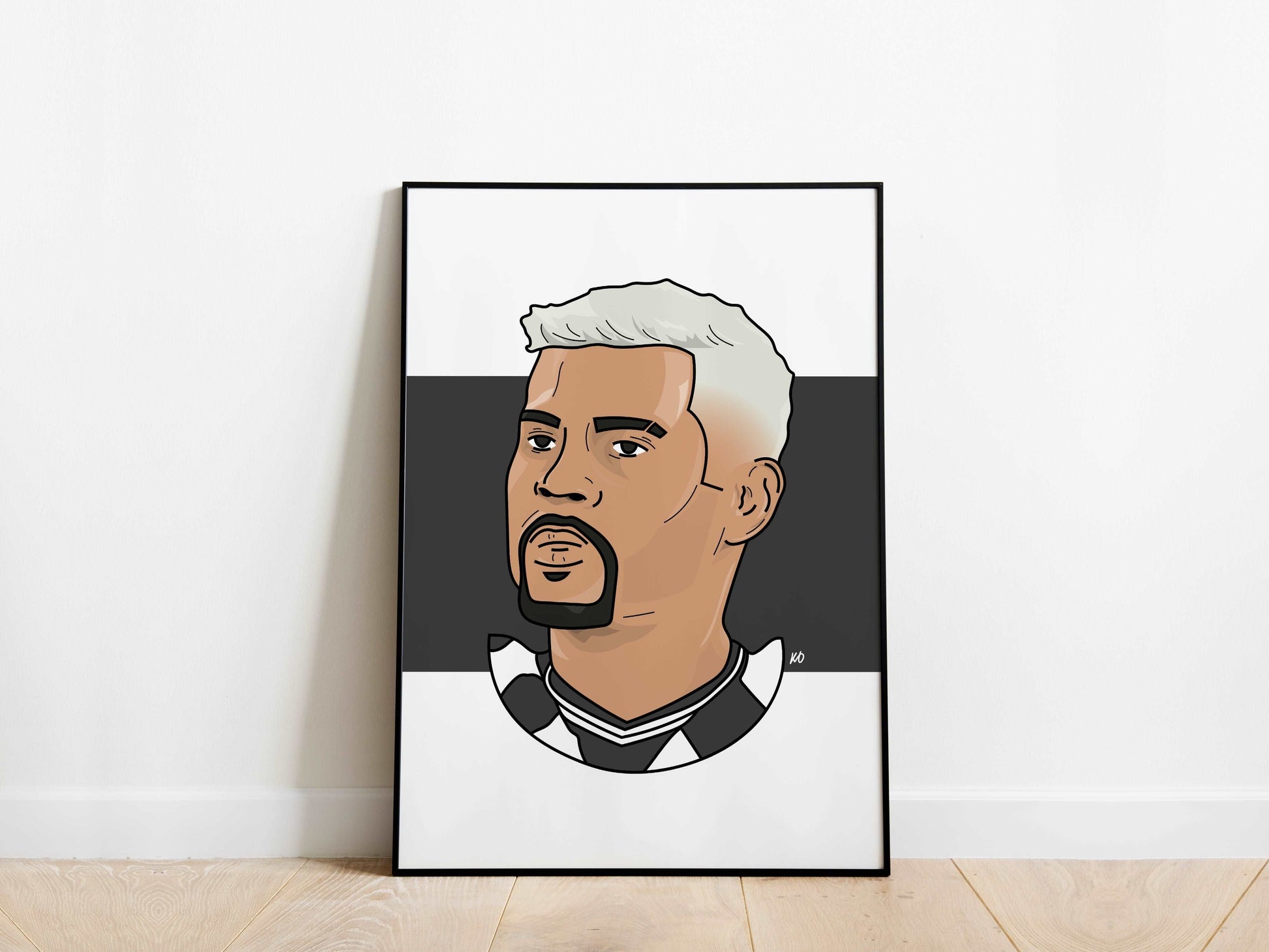 Bruno Guimaraes Portrait Newcastle United Poster KDDesigns6
