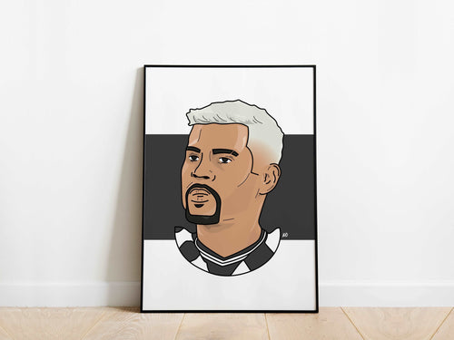 Bruno Guimaraes Portrait Newcastle United Poster - KDDesigns6