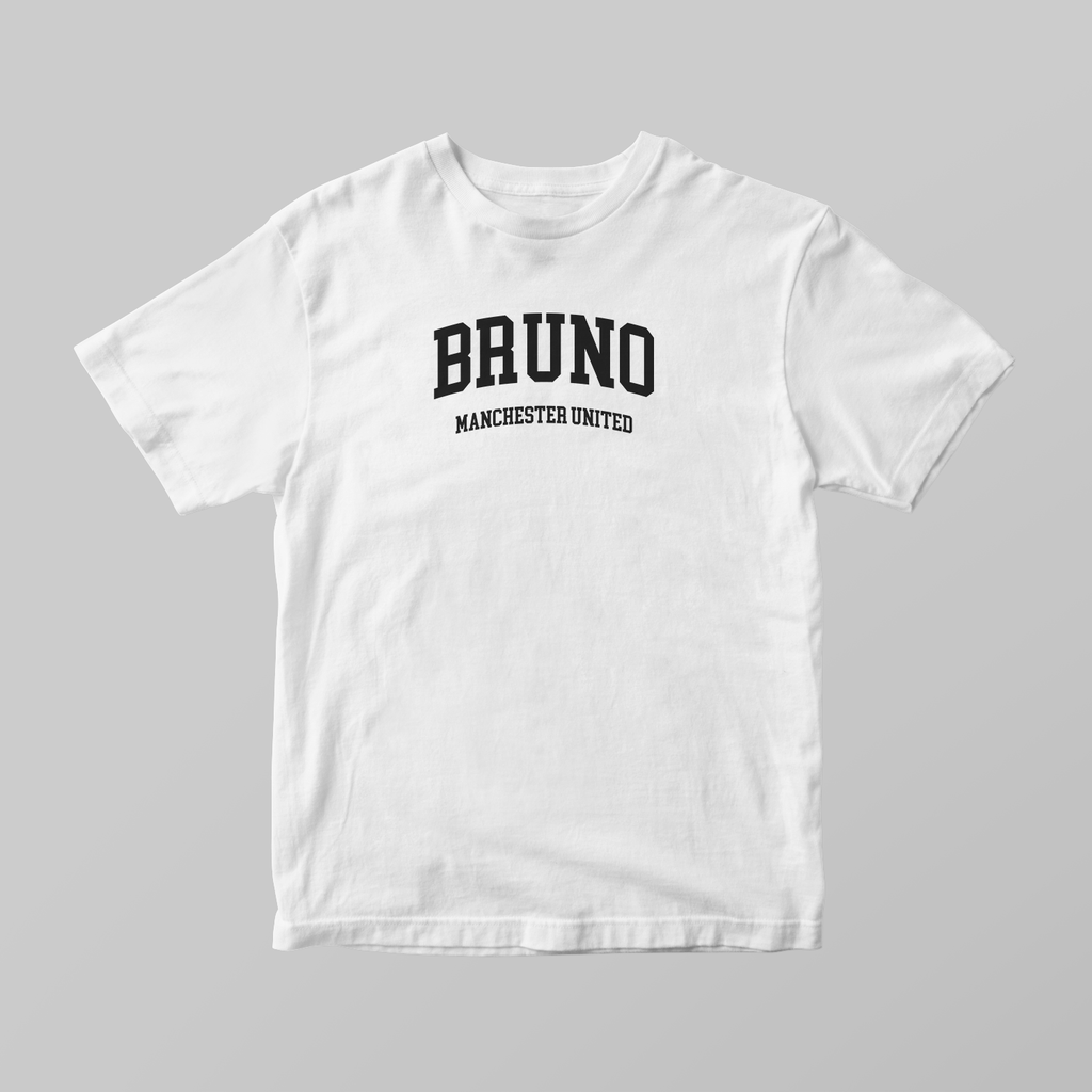 Bruno Fernandes Varsity T-Shirt | Manchester United Graphic Tee - KDDesigns6