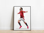 Bruno Fernandes Hat Trick Celebration Manchester United Poster - KDDesigns6