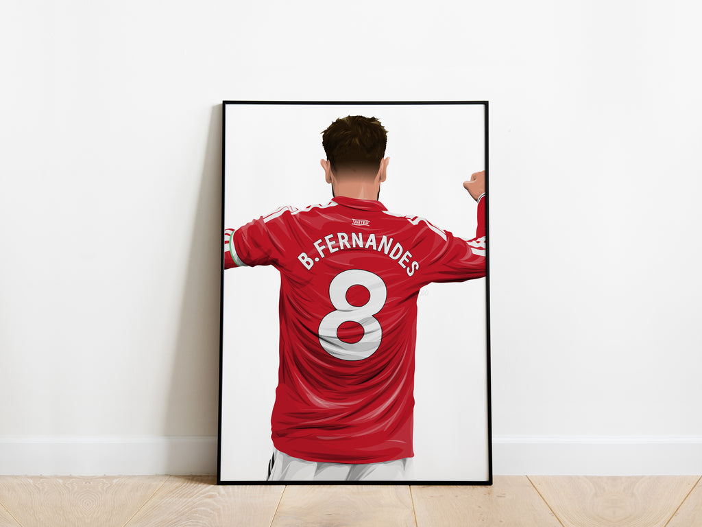 Bruno Fernandes Record Breaker Manchester United Poster