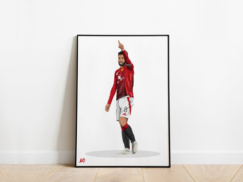 Bruno Fernandes 24/25 Manchester United Poster - KDDesigns6