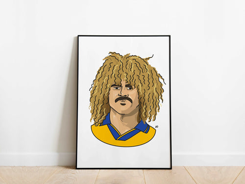 Carlos Valderrama Colombia Poster - KDDesigns6