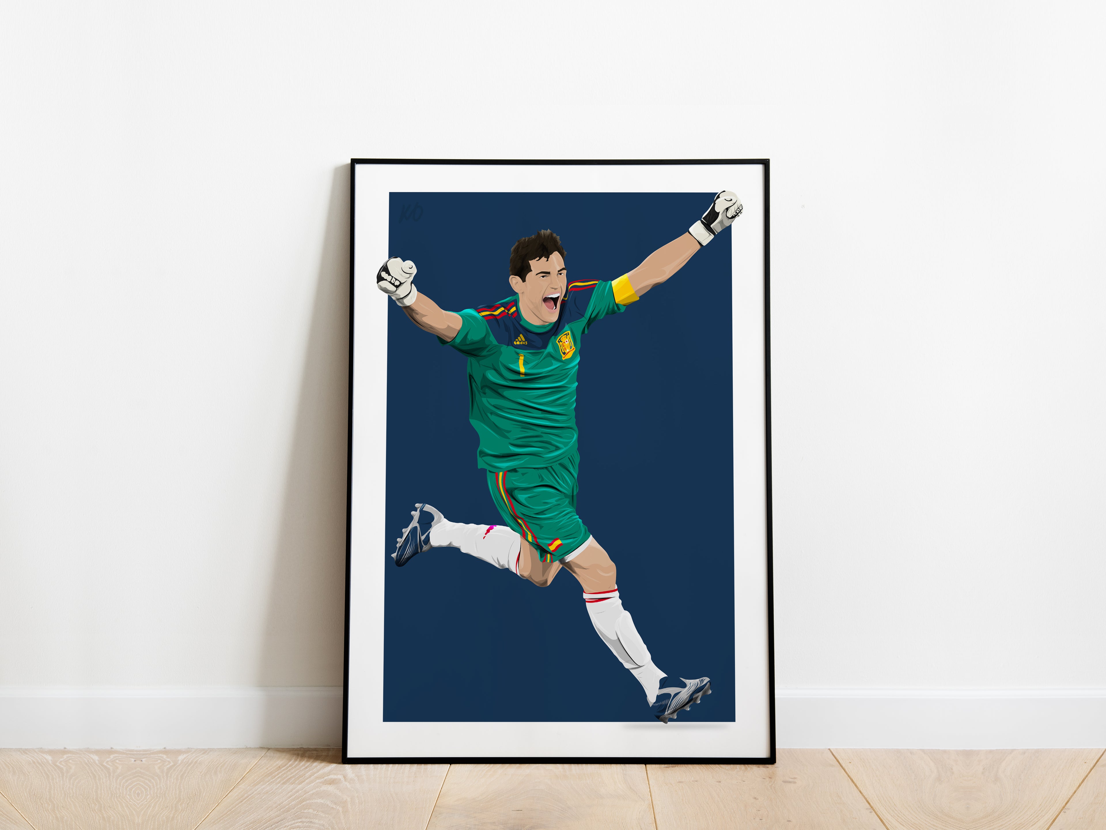 Iker Casillas 2010 World Cup Final Celebration Spain Poster