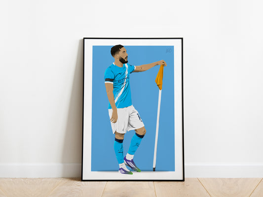 Rayan Cherki Celebration Man City Poster - KDDesigns6