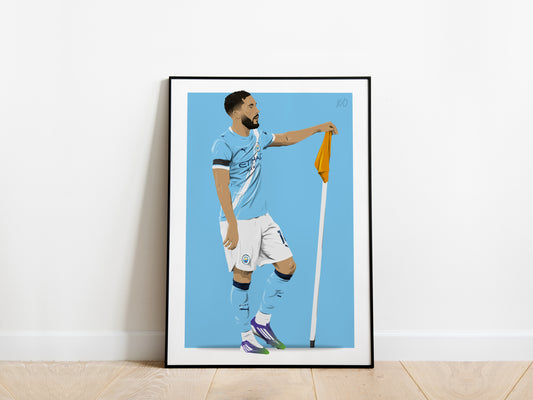 Rayan Cherki Celebration Man City Poster