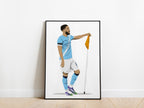 Rayan Cherki Celebration Man City Poster - KDDesigns6