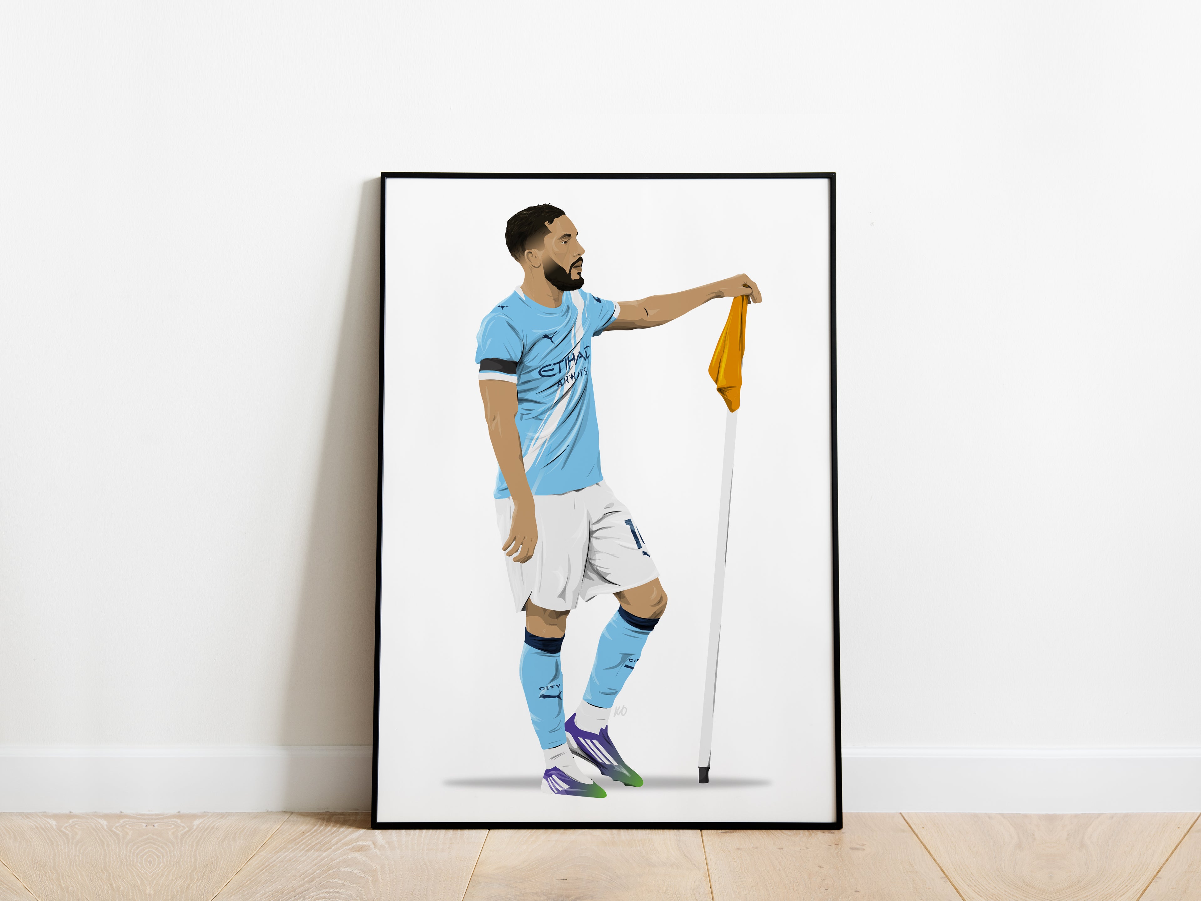 Rayan Cherki Celebration Man City Poster - KDDesigns6