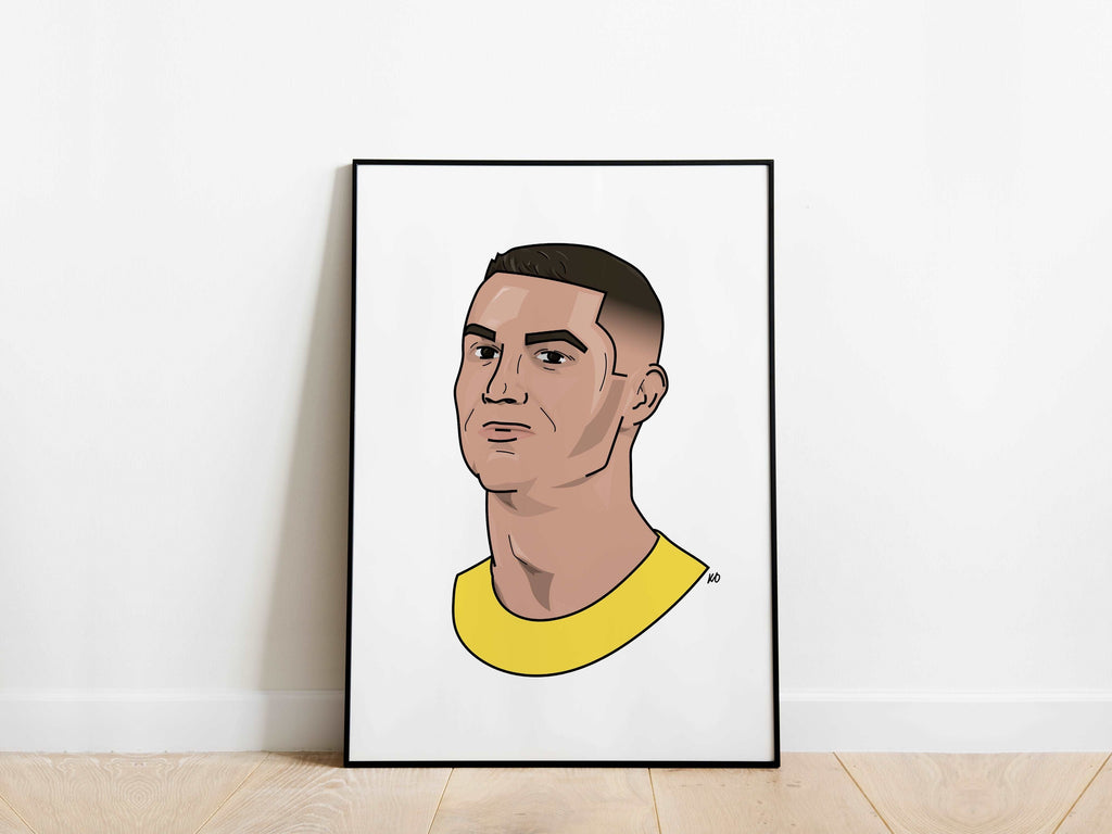 Cristiano Ronaldo Portrait Al-Nassr FC Poster - KDDesigns6