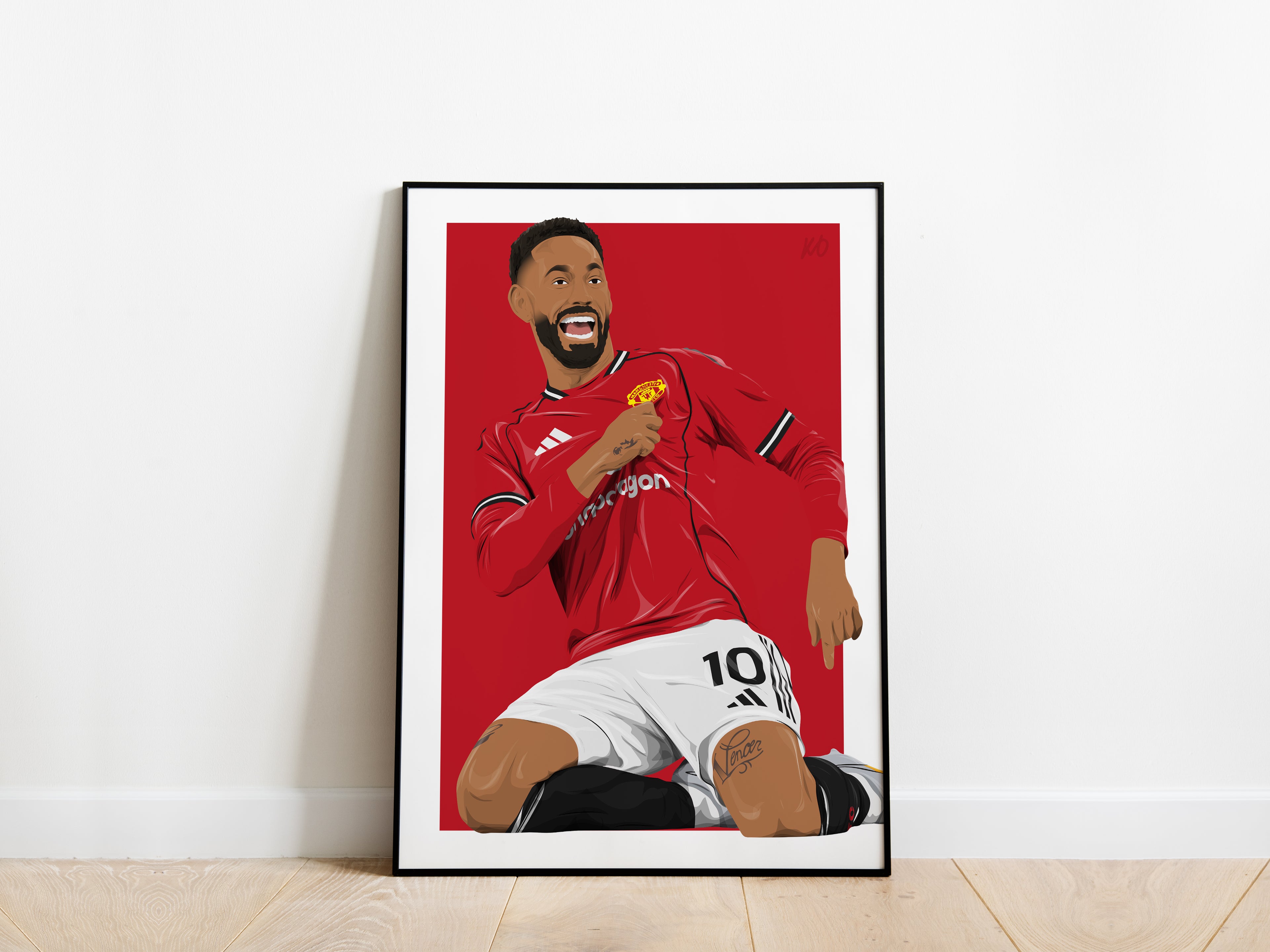 Matheus Cunha Celebration Manchester United Poster - KDDesigns6