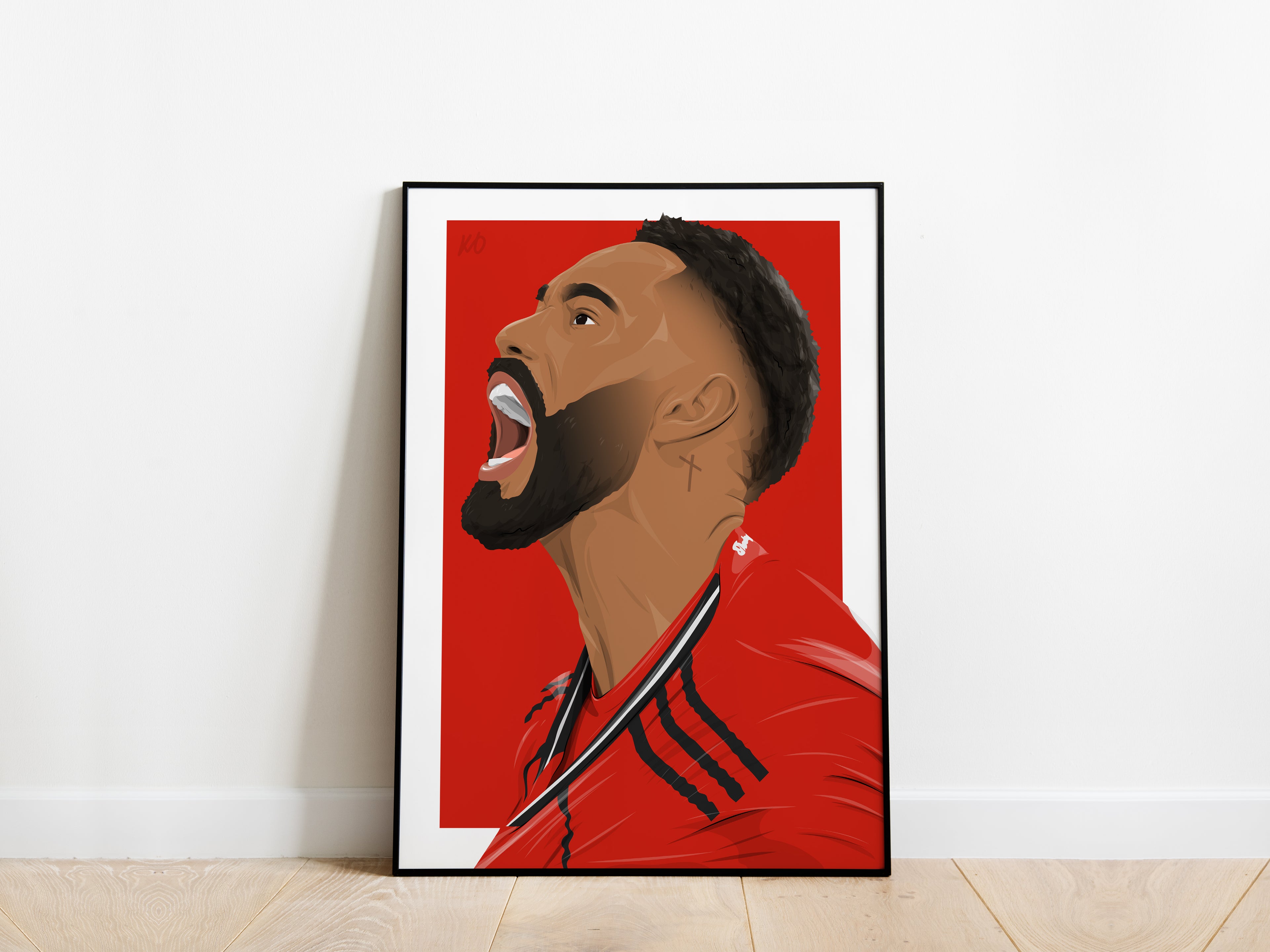 Matheus Cunha Celebration Portrait Manchester United Poster