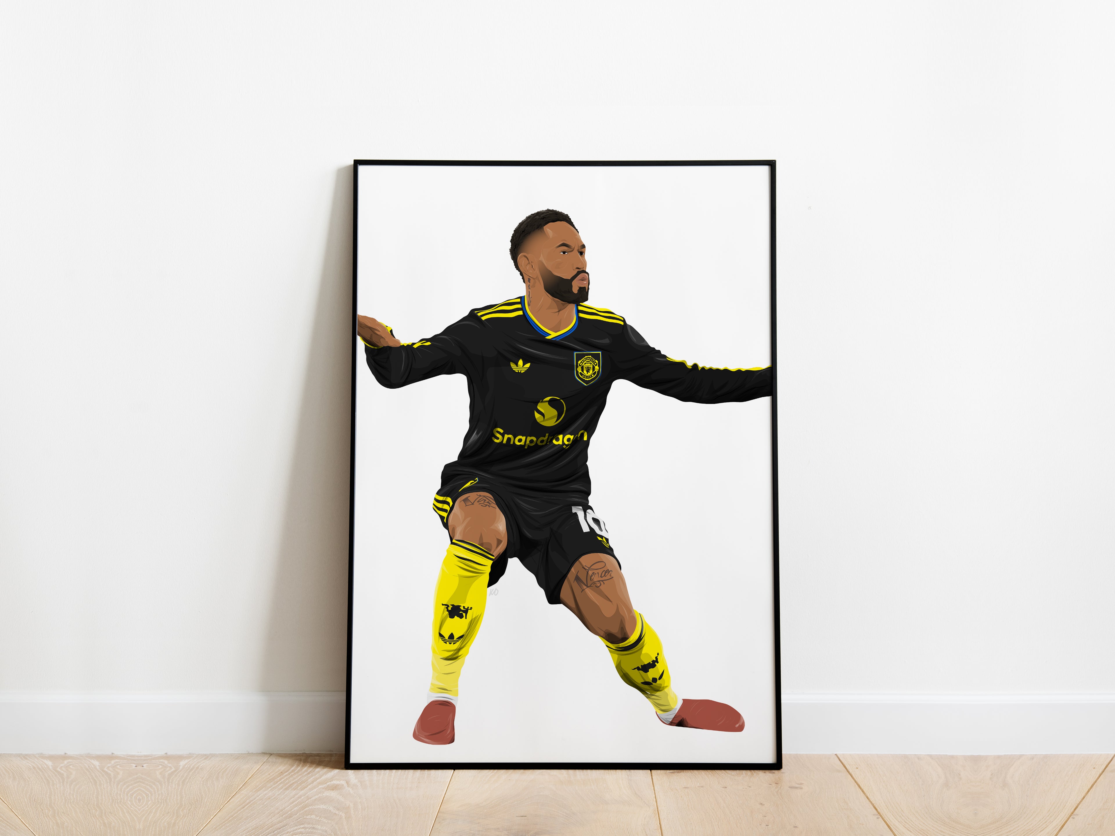 Matheus Cunha Surfing Celebration Manchester United Poster - KDDesigns6