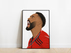 Matheus Cunha Celebration Portrait Manchester United Poster