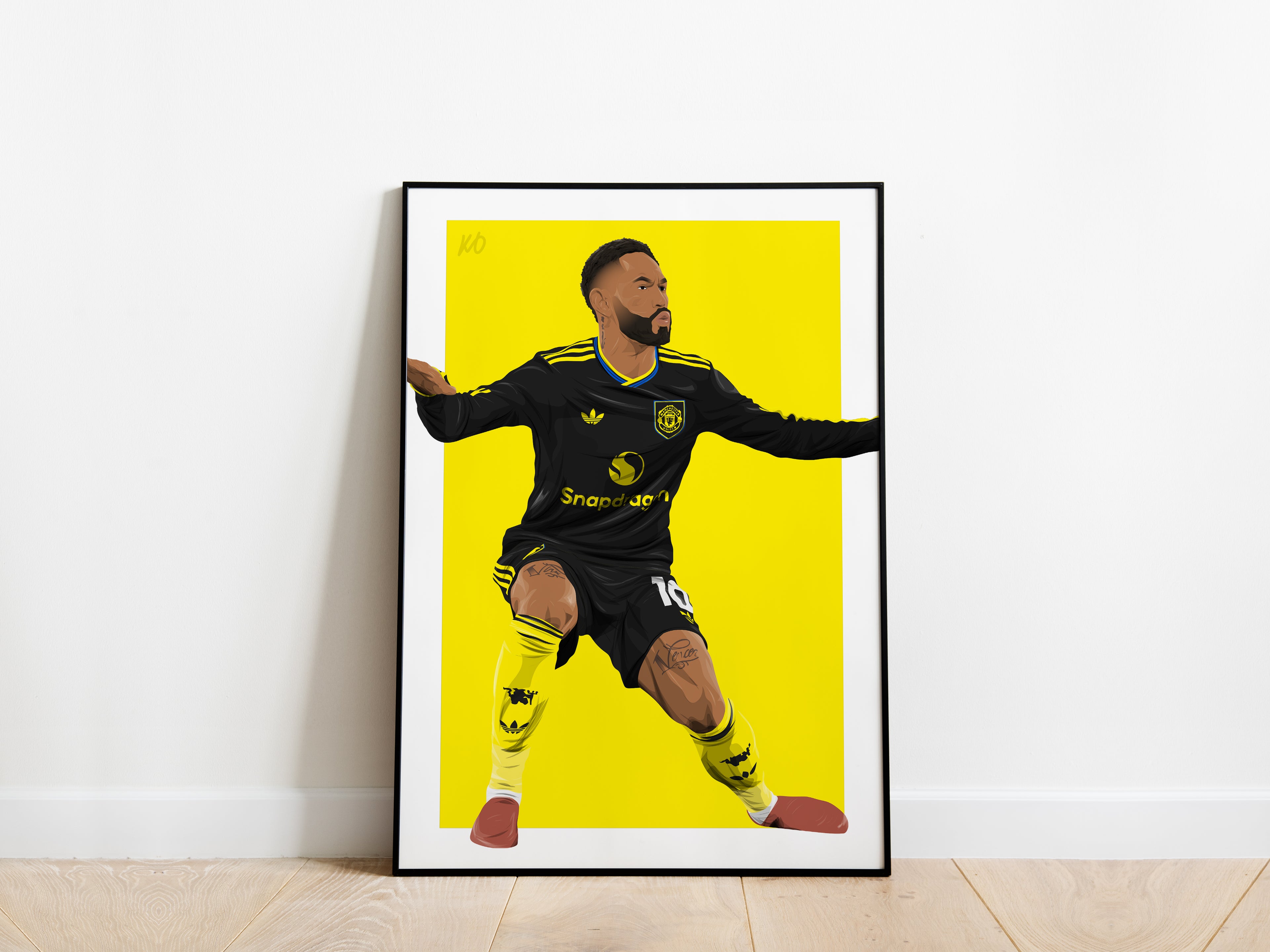Matheus Cunha Surfing Celebration Manchester United Poster - KDDesigns6