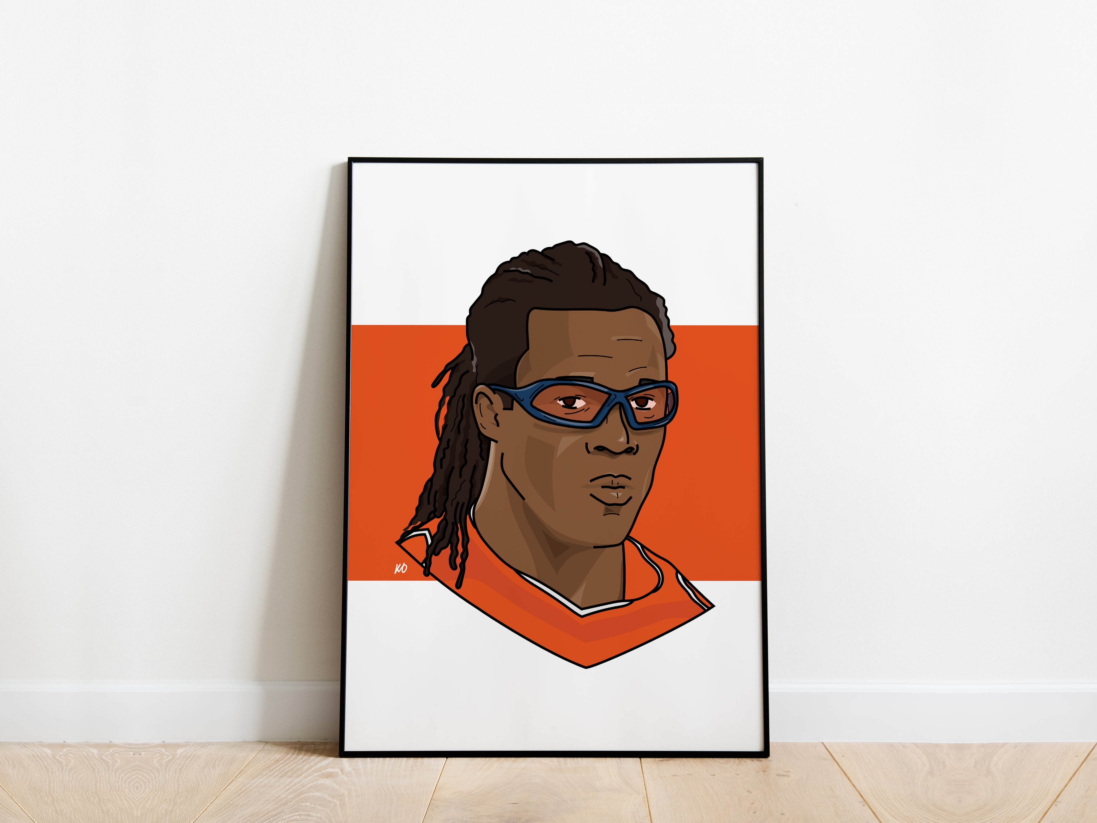Edgar Davids Portrait Netherlands Poster - KDDesigns6