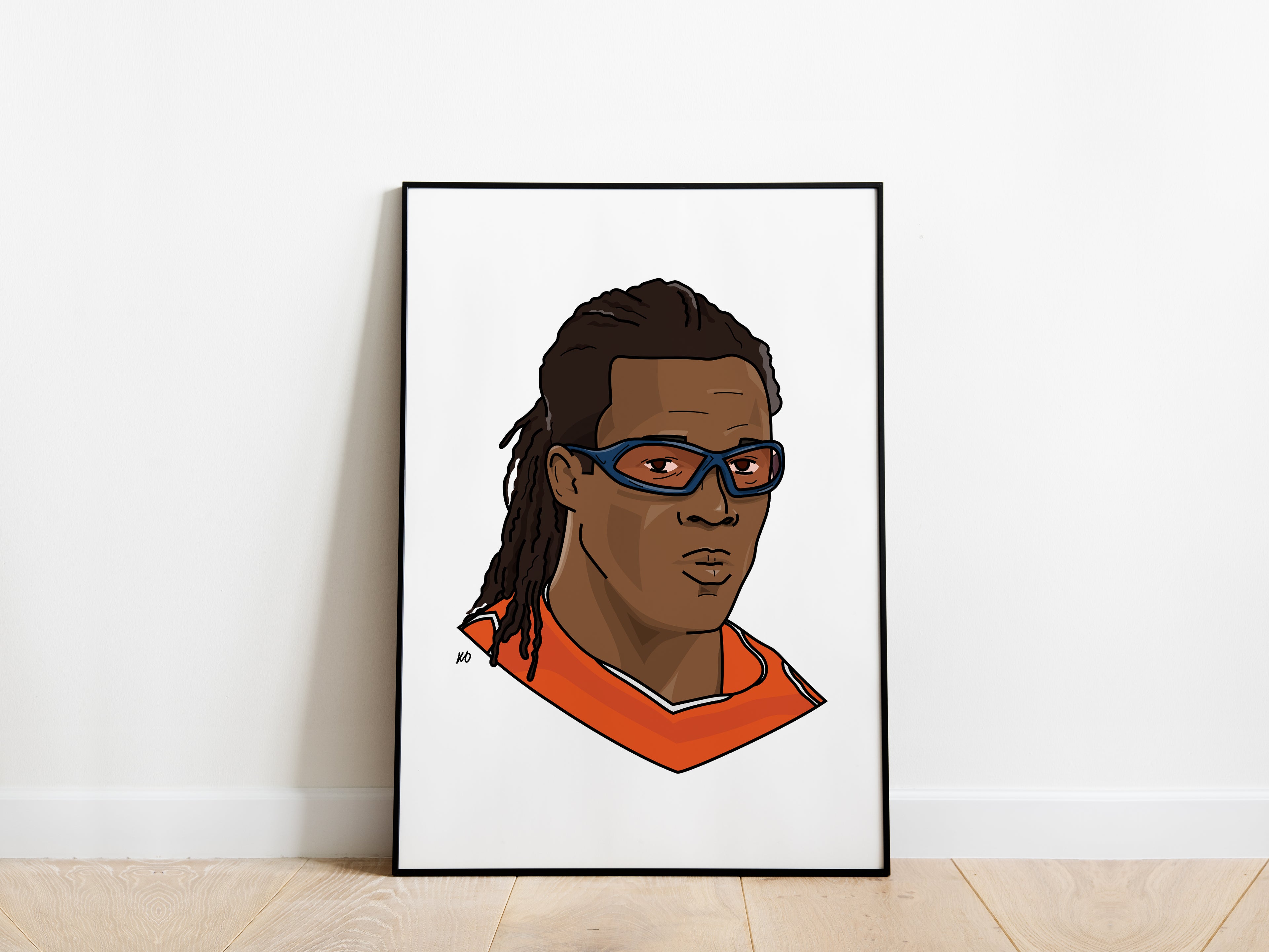 Edgar Davids Portrait Netherlands Poster - KDDesigns6