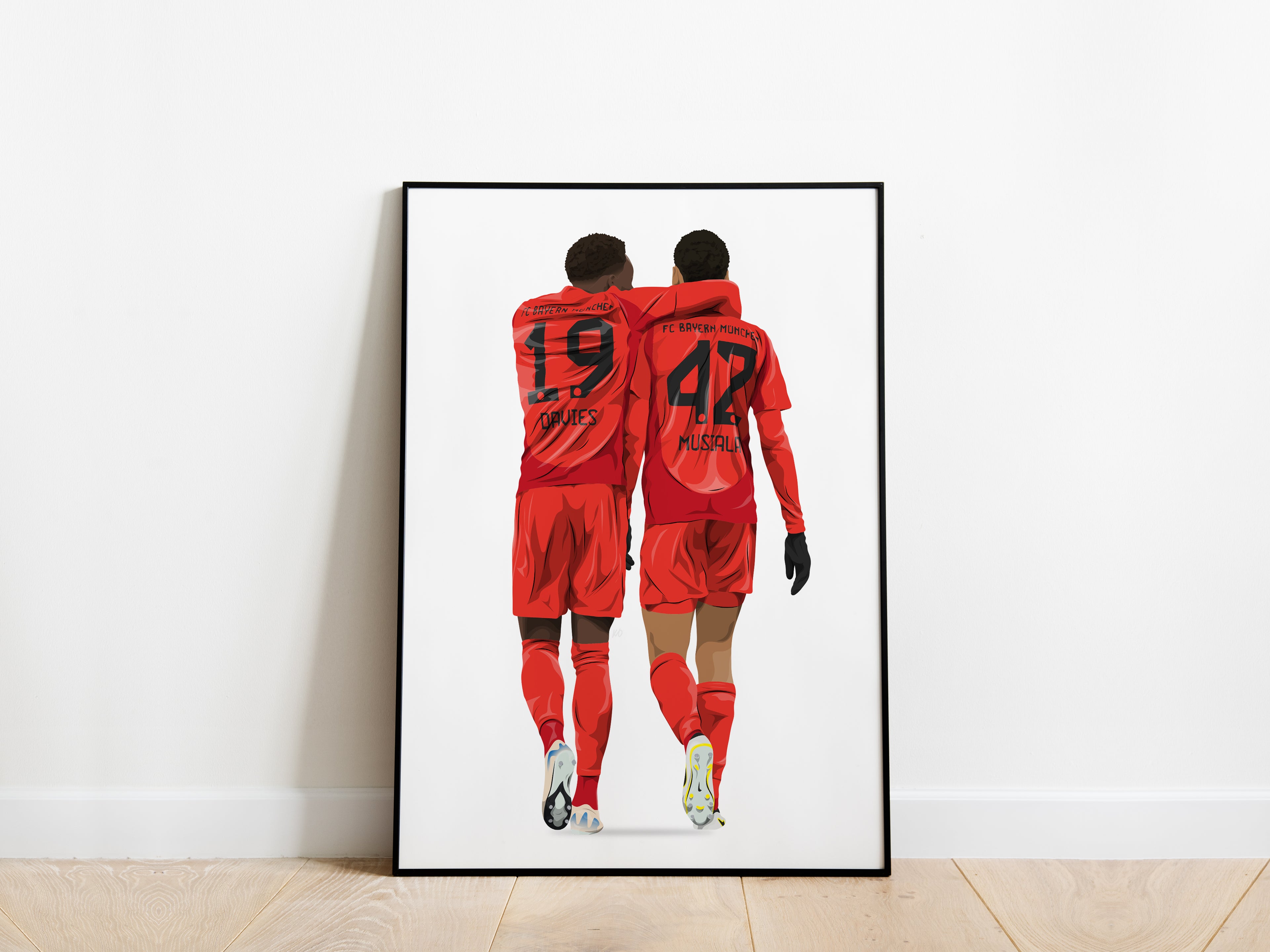 Jamal Musiala, Alphonso Davies Bayern Munich Poster