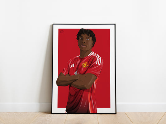 Patrick Dorgu Manchester United Poster