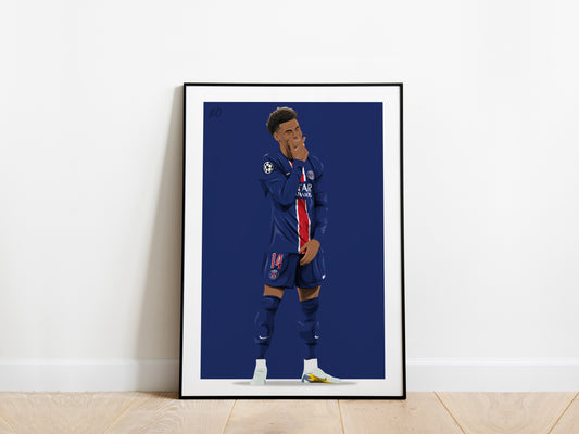 Desire Doue PSG Poster