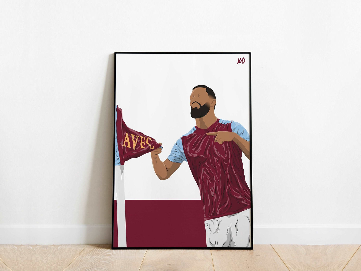 Douglas Luiz Aston Villa Poster KDDesigns6