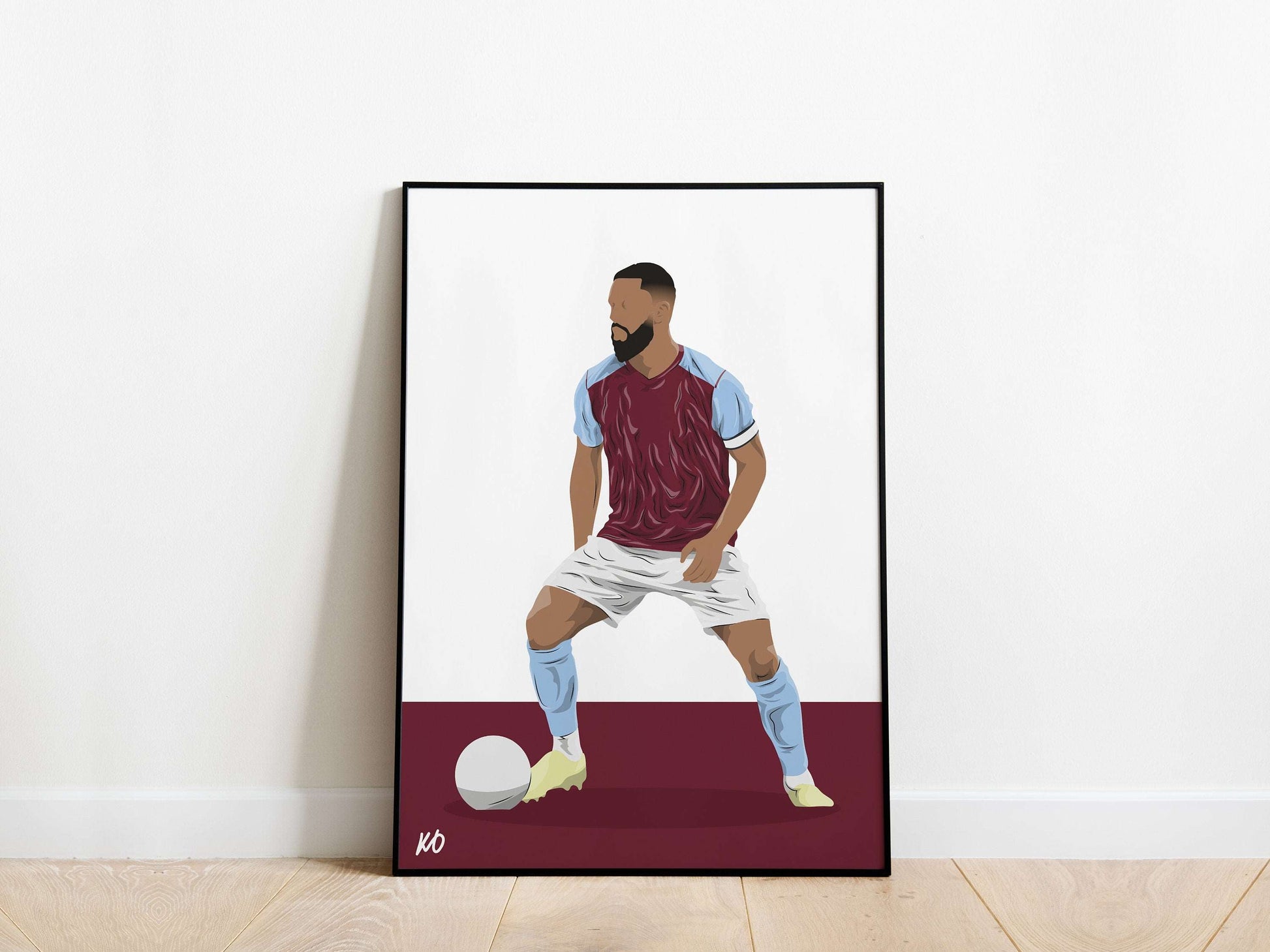Douglas Luiz Aston Villa Poster KDDesigns6