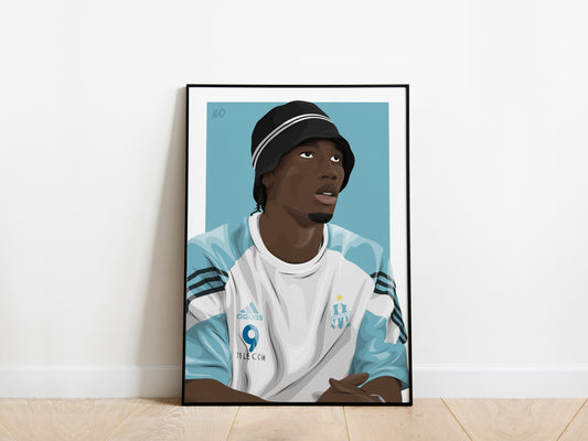 Didier Drogba Olympique Marseille Poster