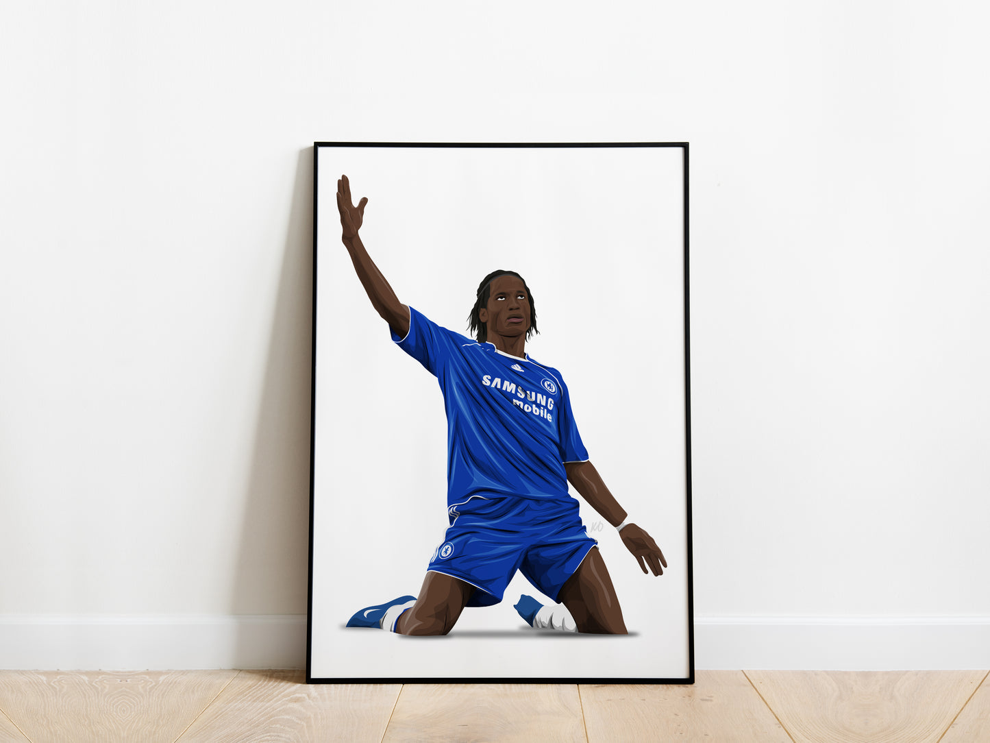 Didier Drogba Knee Slide Celebration Chelsea Poster