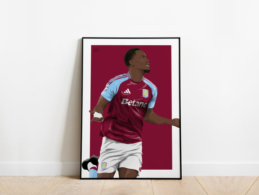 Jhon Duran Champions League Goal Aston Villa Poster