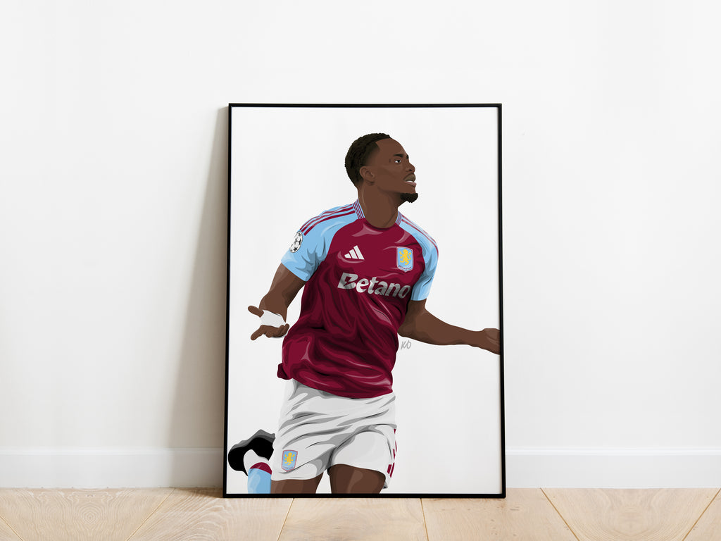 Jhon Duran Champions League Goal Aston Villa Poster - KDDesigns6