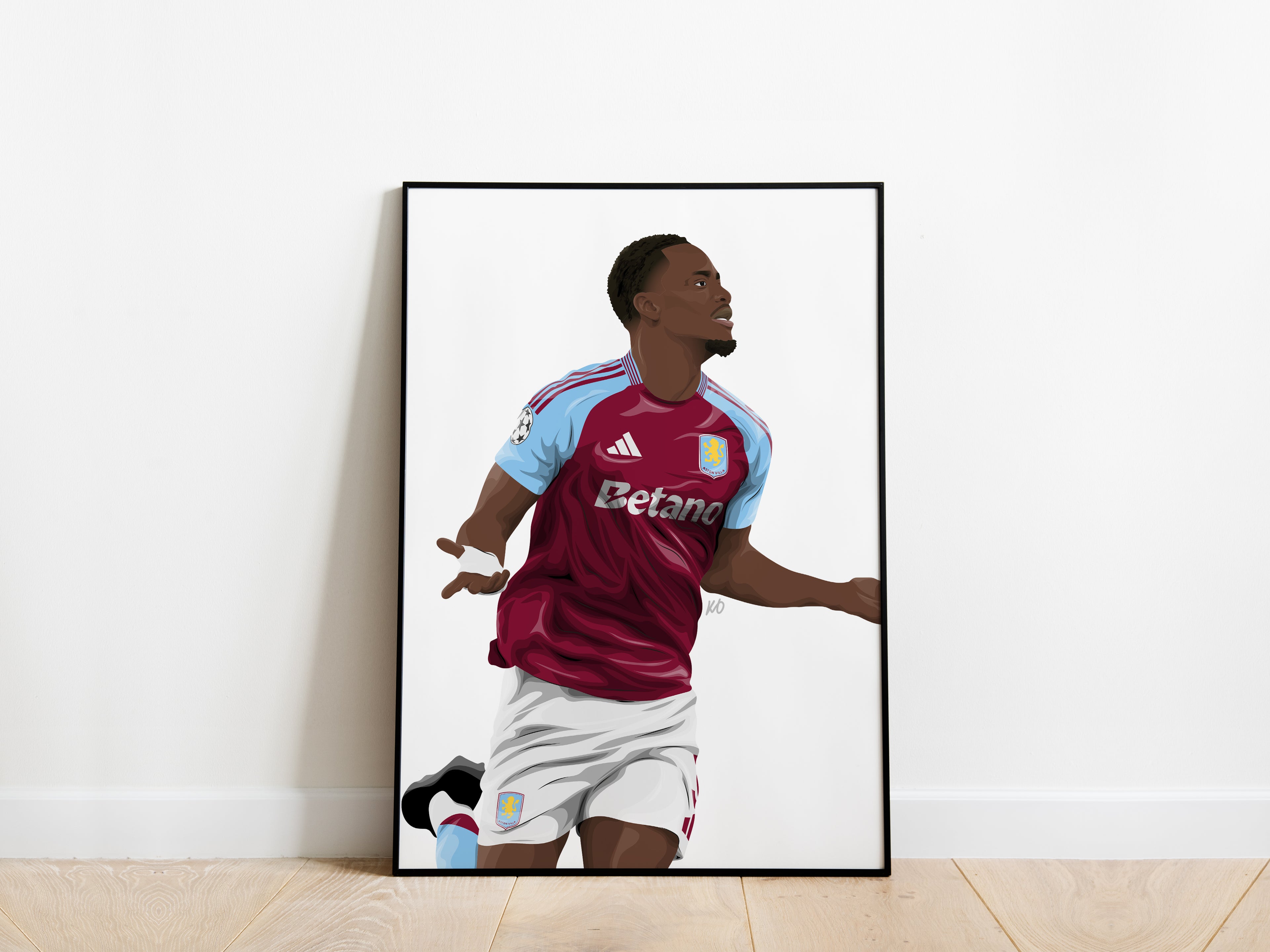 Jhon Duran Champions League Goal Aston Villa Poster - KDDesigns6