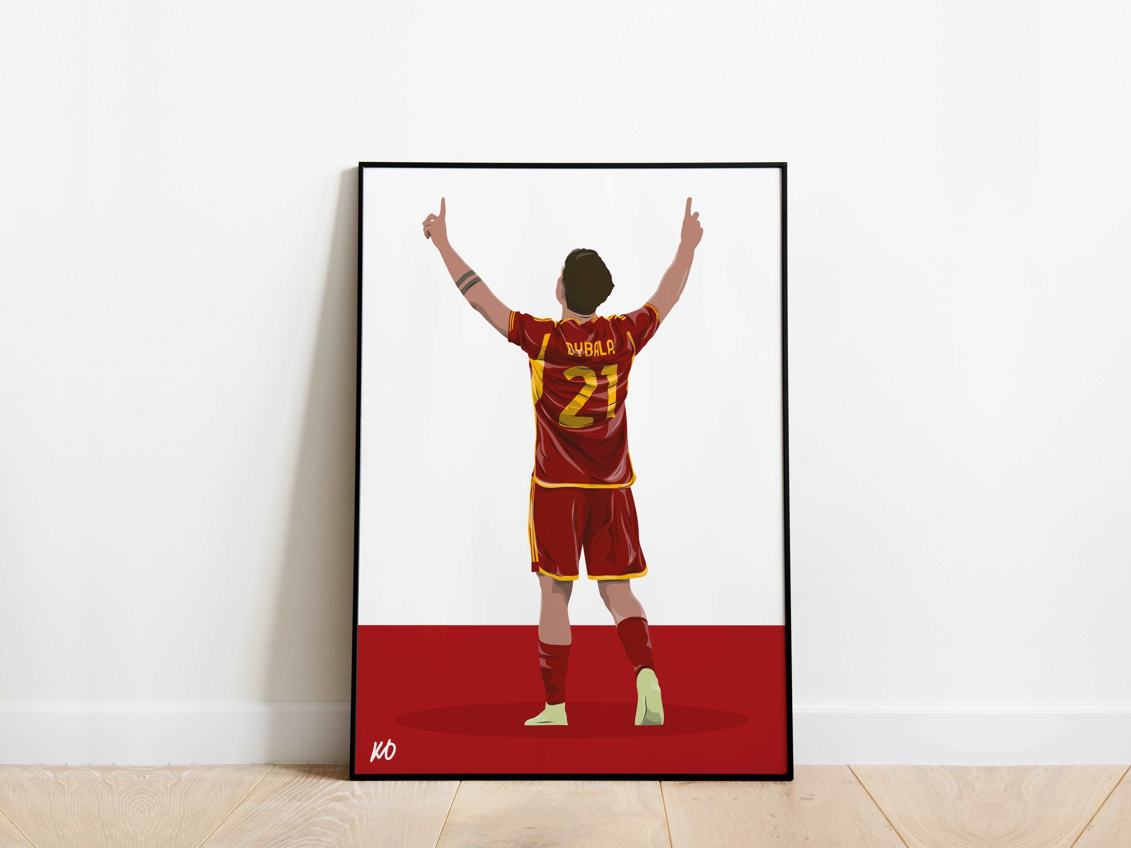 Paulo Dybala Celebration AS Roma Poster - KDDesigns6