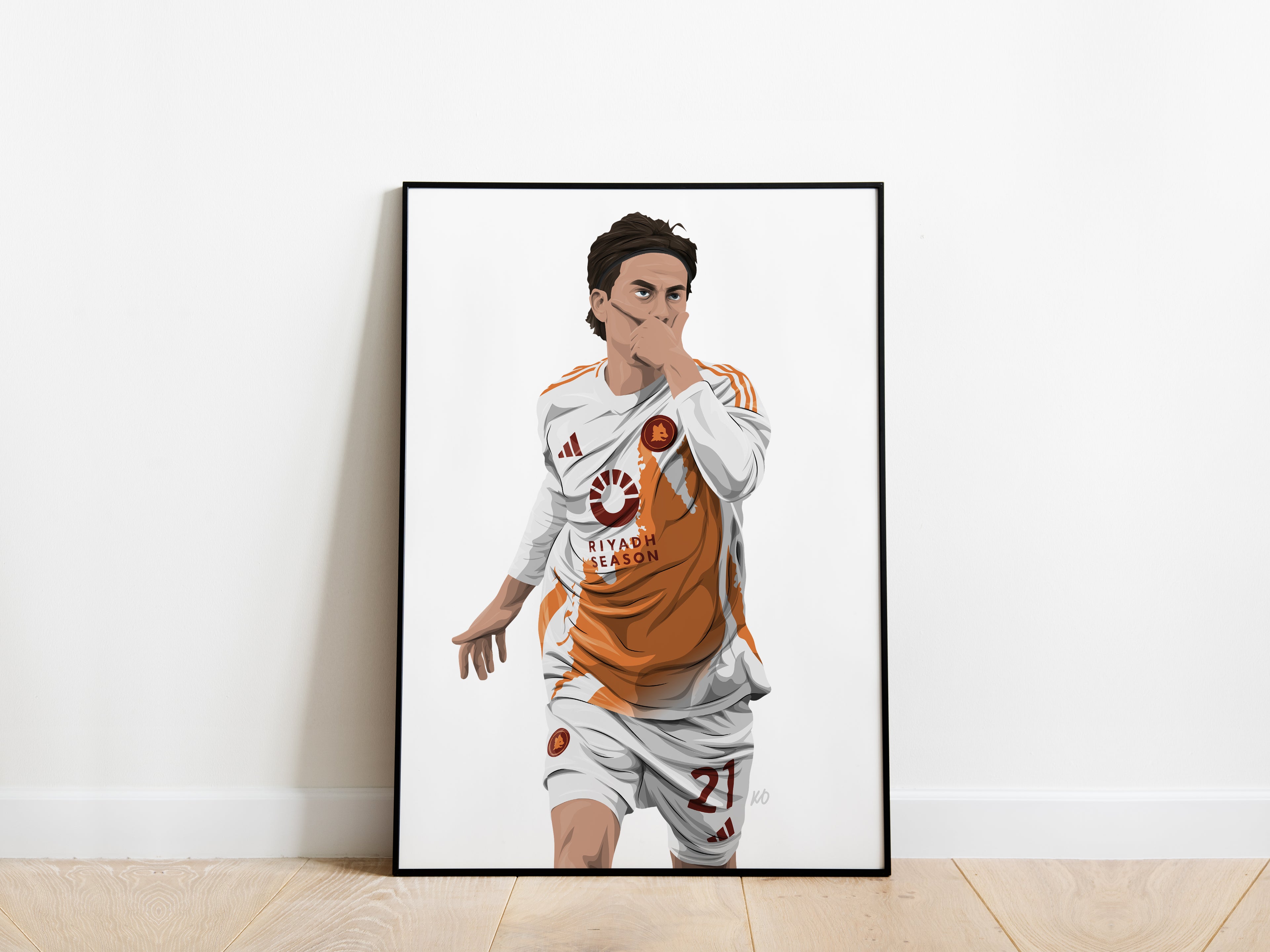 Paulo Dybala 24/25 AS Roma Poster - KDDesigns6