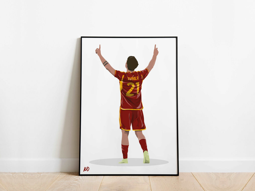 Paulo Dybala Celebration AS Roma Poster - KDDesigns6