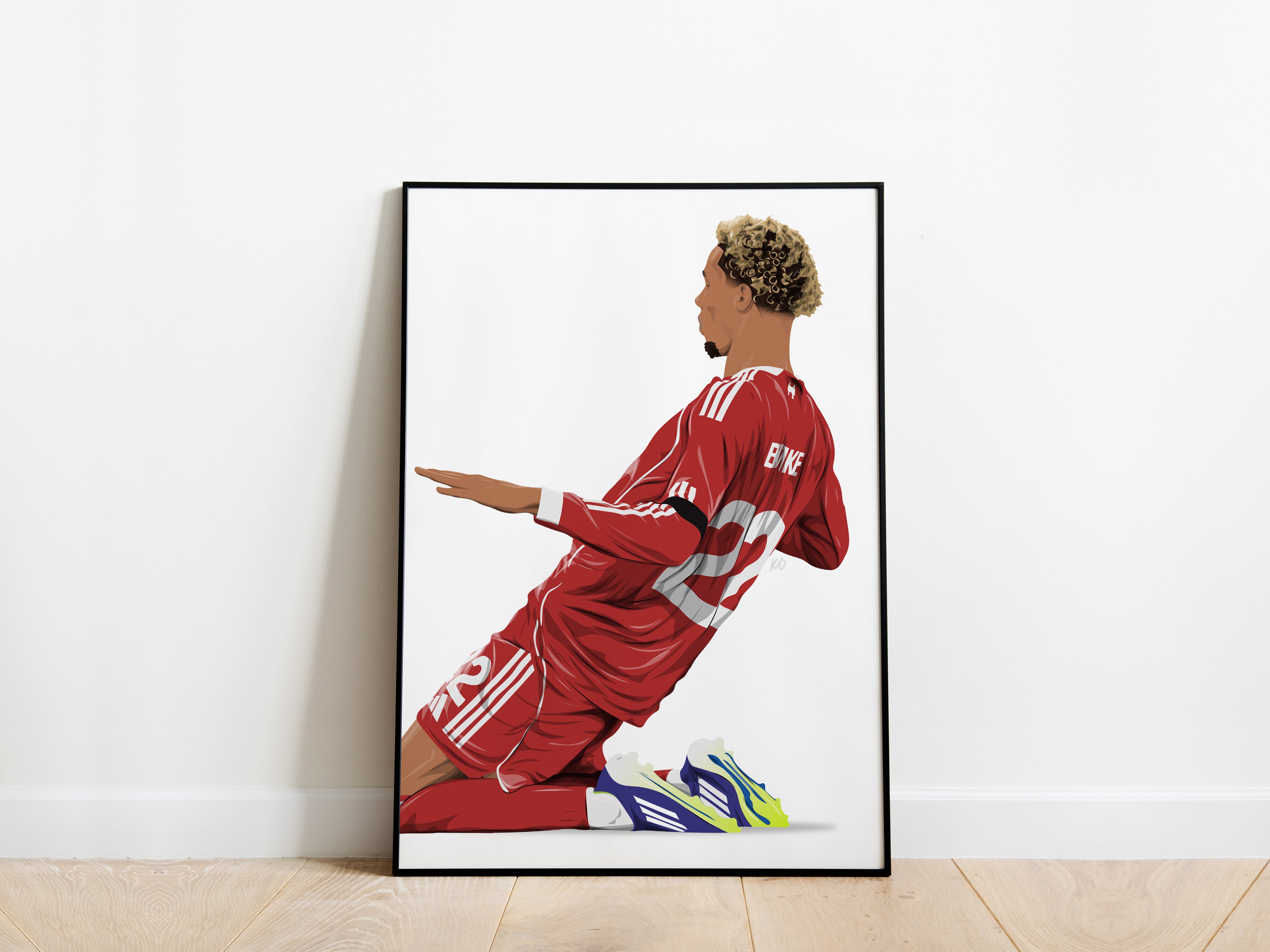 Hugo Ekitike Knee Slide Liverpool Poster - KDDesigns6