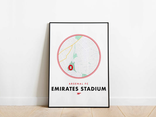 Emirates Arsenal Stadium Map Poster KDDesigns6