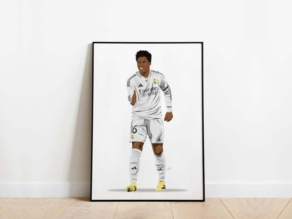 Endrick Handshake Celebration Real Madrid Poster - KDDesigns6