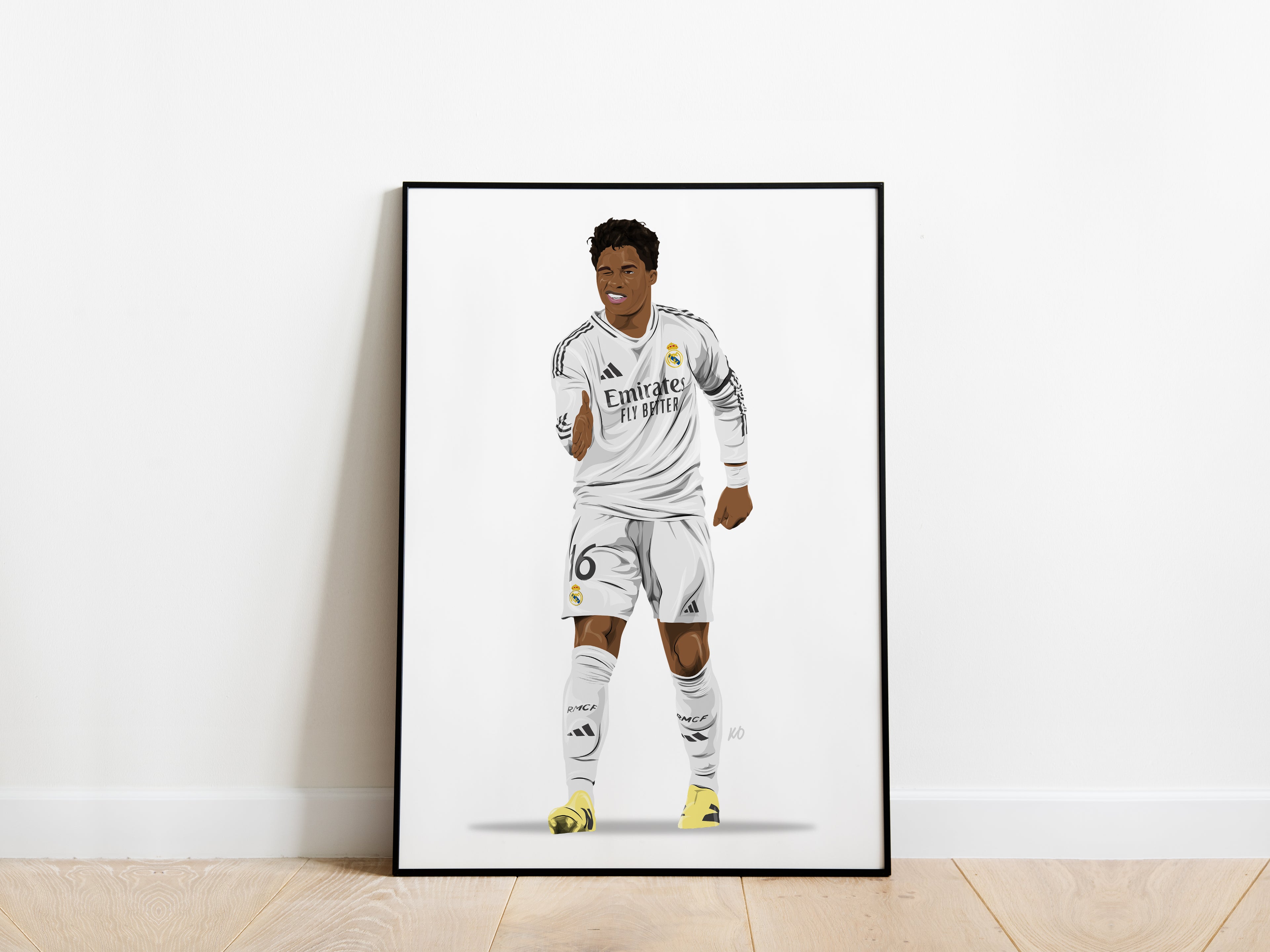 Endrick Handshake Celebration Real Madrid Poster - KDDesigns6